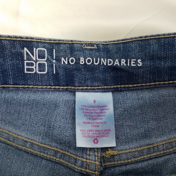 No Boundaries Jeans Juniors Size 5 High Rise Womens Slim Straight Leg Blue Denim - Picture 8 of 12